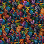 Surreal Menagerie Pattern 7 Fleece Fabric — fleece fabric folded close-up preview (mv-fleece-v1:lying)