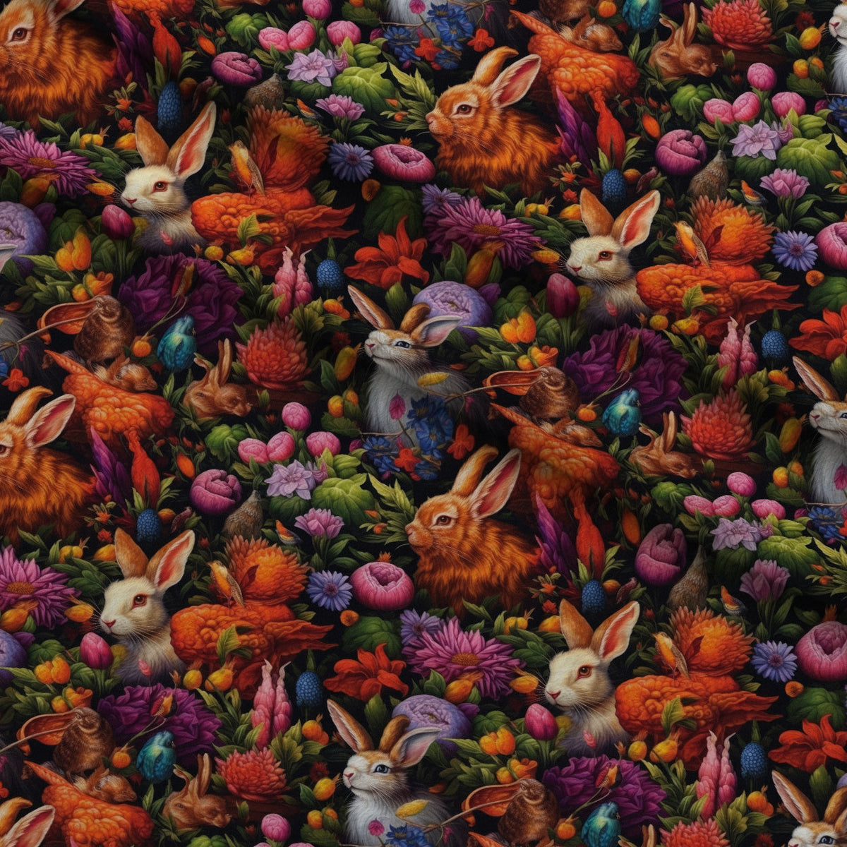 Surreal Menagerie Pattern 8 Fleece Fabric — fleece fabric folded close-up preview (mv-fleece-v1:lying)