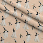 Sweet Spooks Pattern 1 Fleece Fabric — fleece fabric folded close-up preview (mv-fleece-v1:lying)