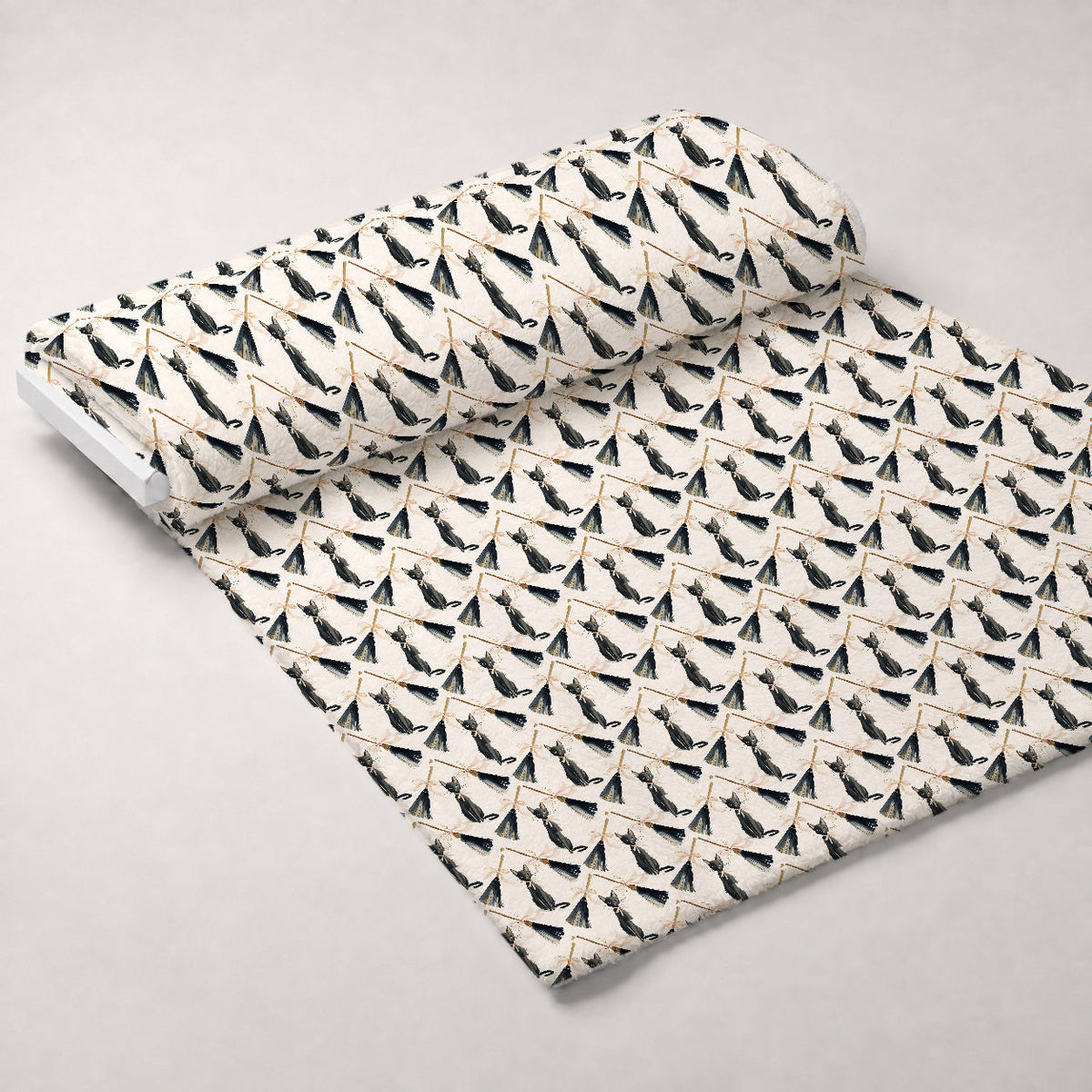Sweet Spooks Pattern 2 Fleece Fabric — fleece fabric unrolled bolt preview (mv-fleece-v1:bolt)