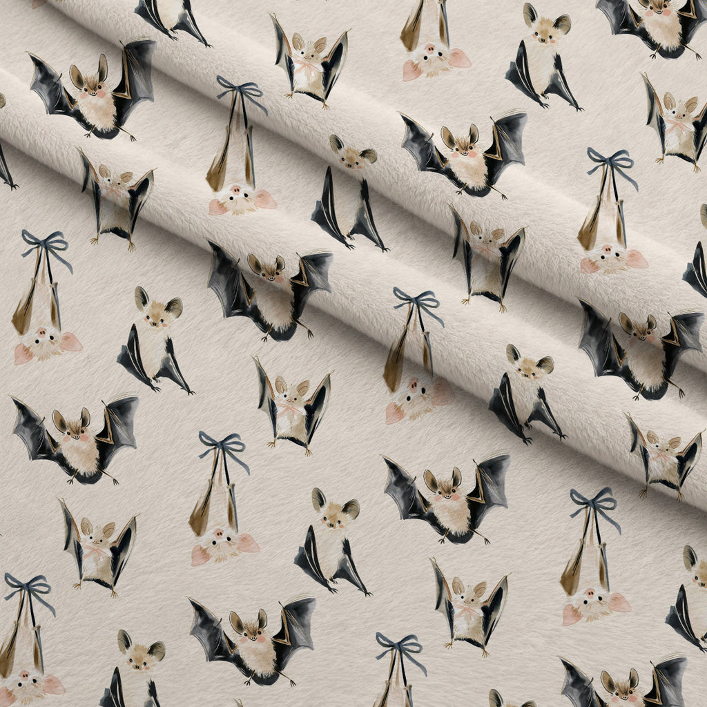 Sweet Spooks Pattern 4 Fleece Fabric — fleece fabric folded close-up preview (mv-fleece-v1:lying)