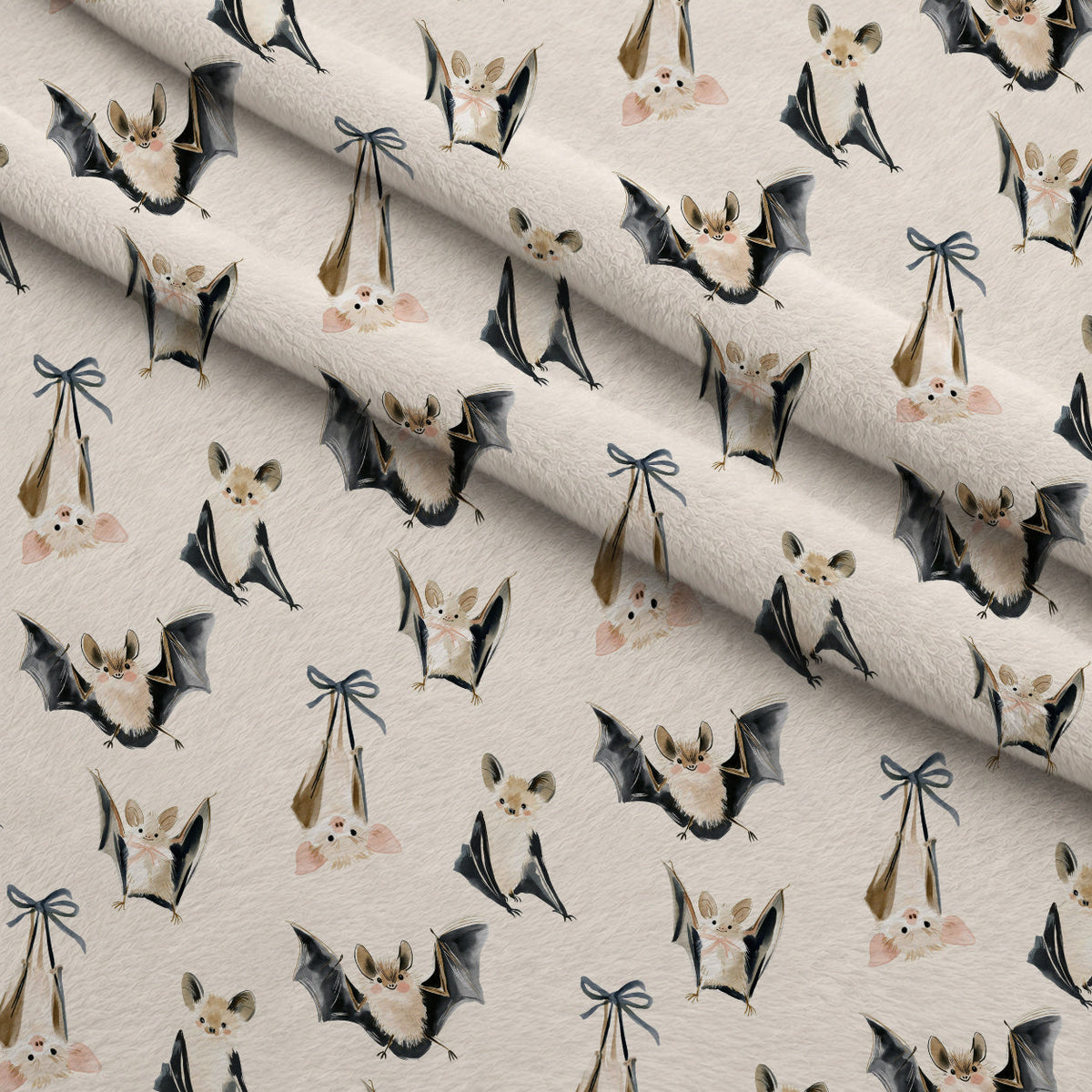 Sweet Spooks Pattern 4 Fleece Fabric — fleece fabric folded close-up preview (mv-fleece-v1:lying)