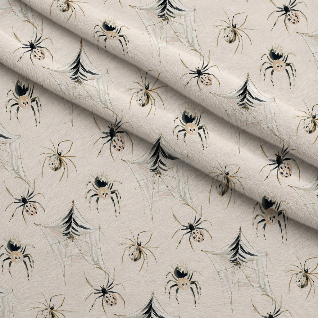 Sweet Spooks Pattern 5 Fleece Fabric — fleece fabric folded close-up preview (mv-fleece-v1:lying)