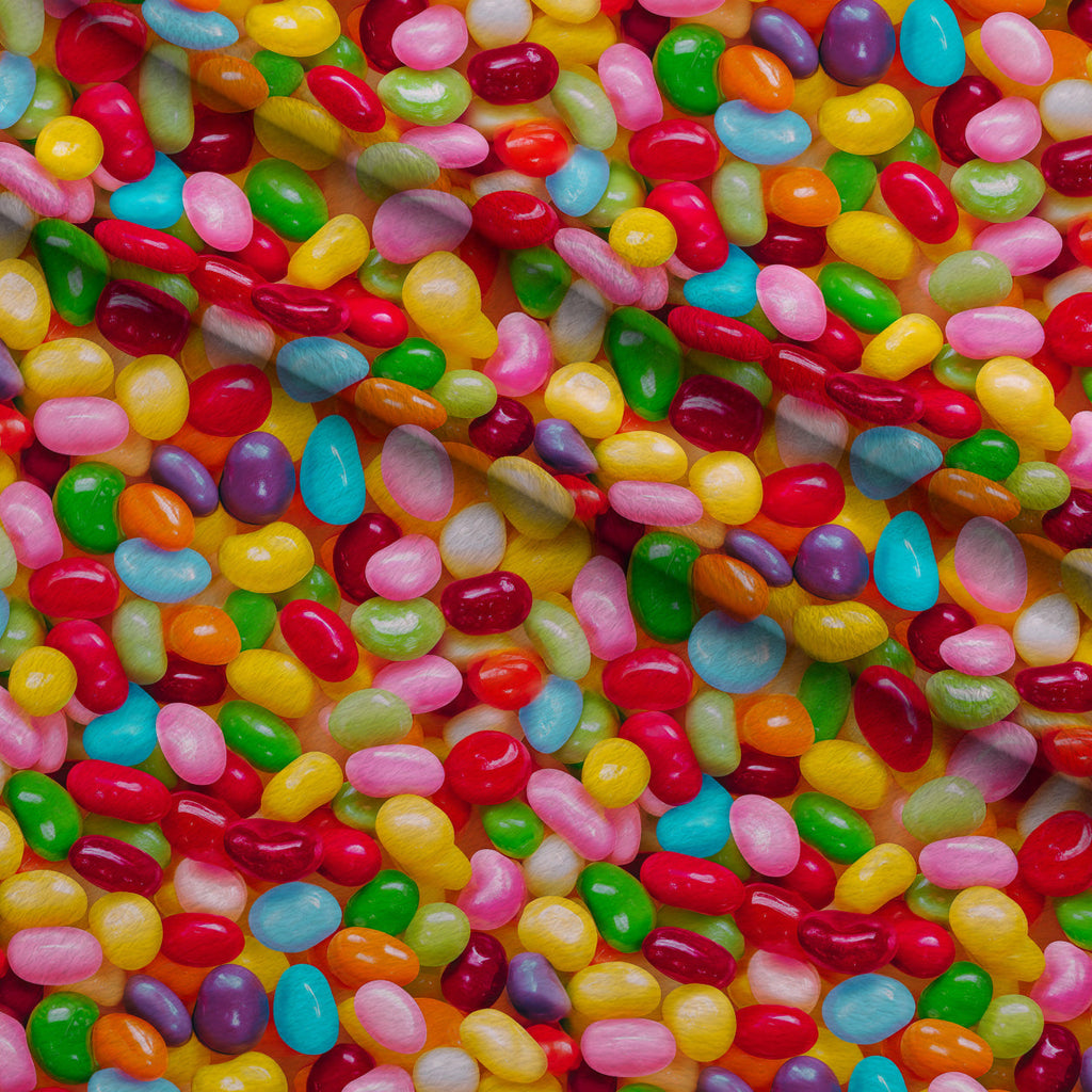Sweet Squiggles Pattern 1 Fleece Fabric — fleece fabric folded close-up preview (mv-fleece-v1:lying)