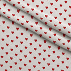 Sweet Strawberries Hearts Fleece Fabric — fleece fabric folded close-up preview (mv-fleece-v1:lying)