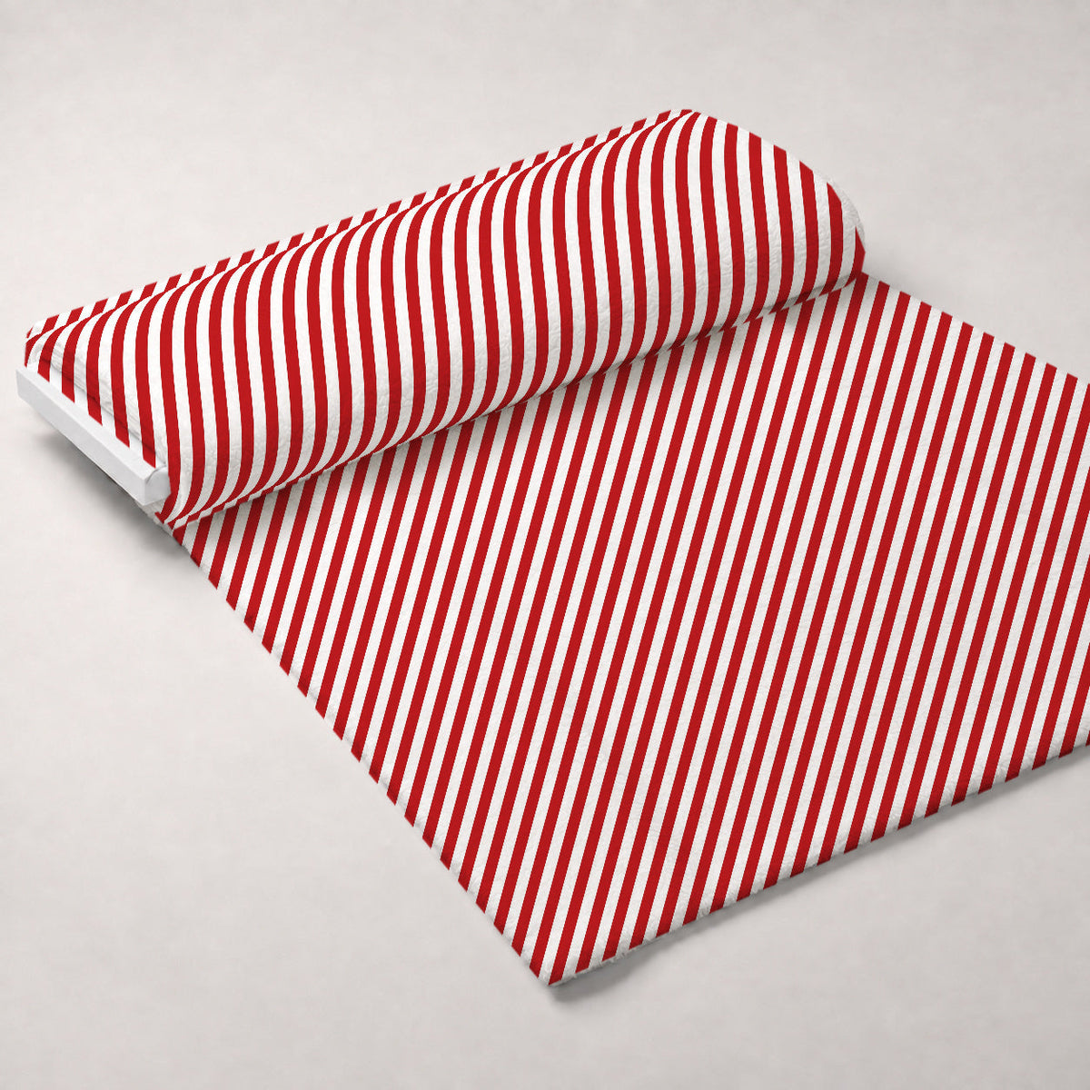 Sweet Strawberry Red Diagonal Stripes Fleece Fabric — fleece fabric unrolled bolt preview (mv-fleece-v1:bolt)