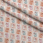 Sweetheart Rabbits Pattern 1 Fleece Fabric — fleece fabric folded close-up preview (mv-fleece-v1:lying)