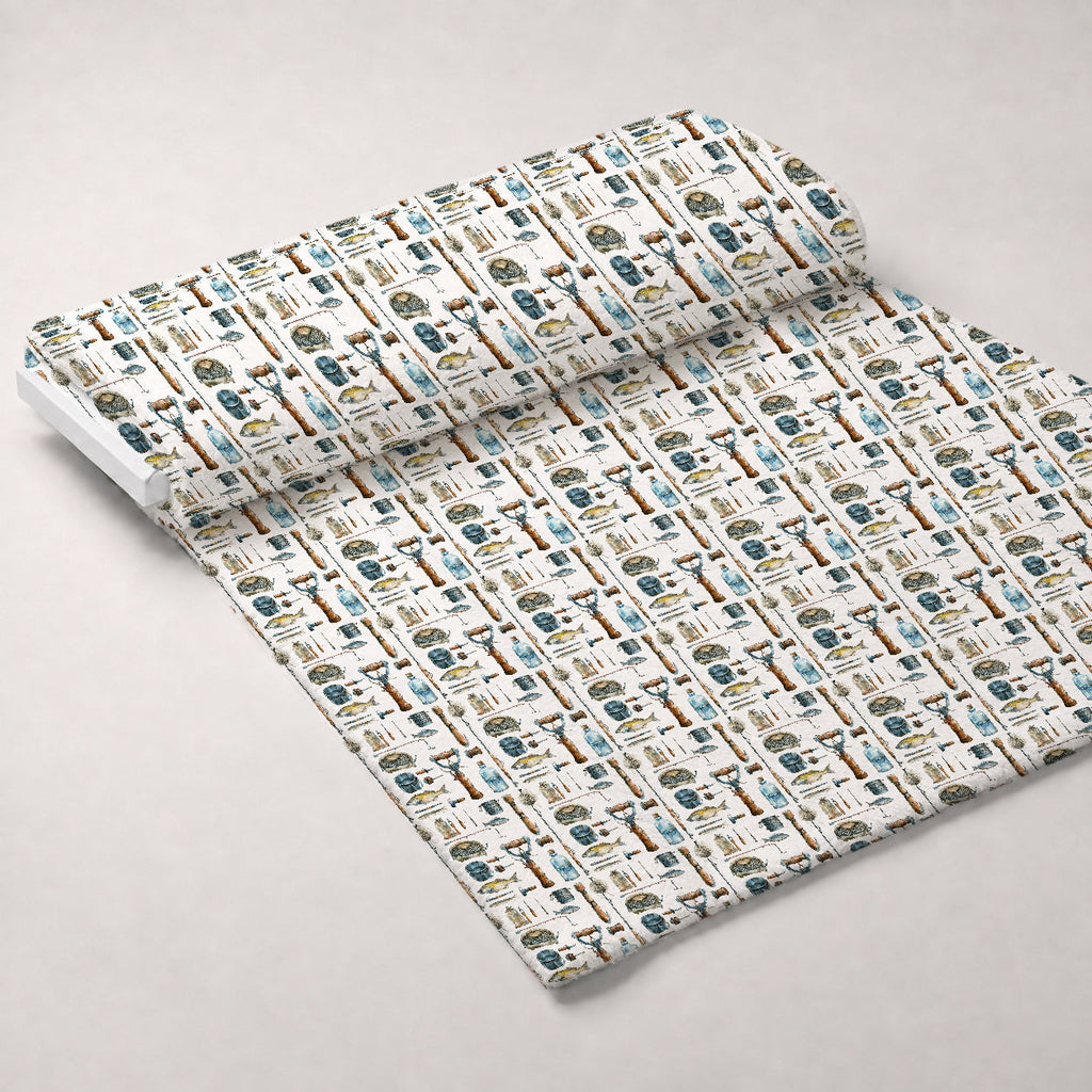 Tackle Box Pattern 1 Fleece Fabric — fleece fabric unrolled bolt preview (mv-fleece-v1:bolt)