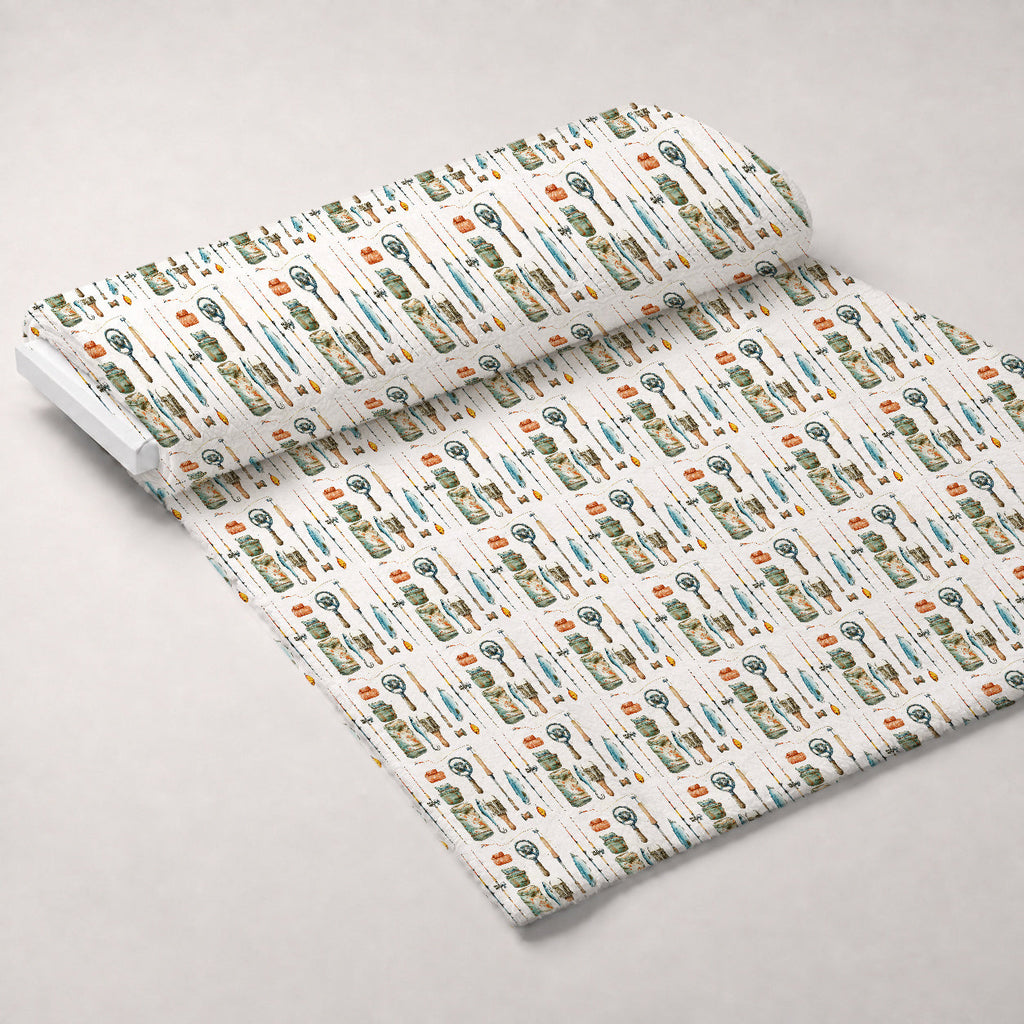 Tackle Box Pattern 2 Fleece Fabric — fleece fabric unrolled bolt preview (mv-fleece-v1:bolt)