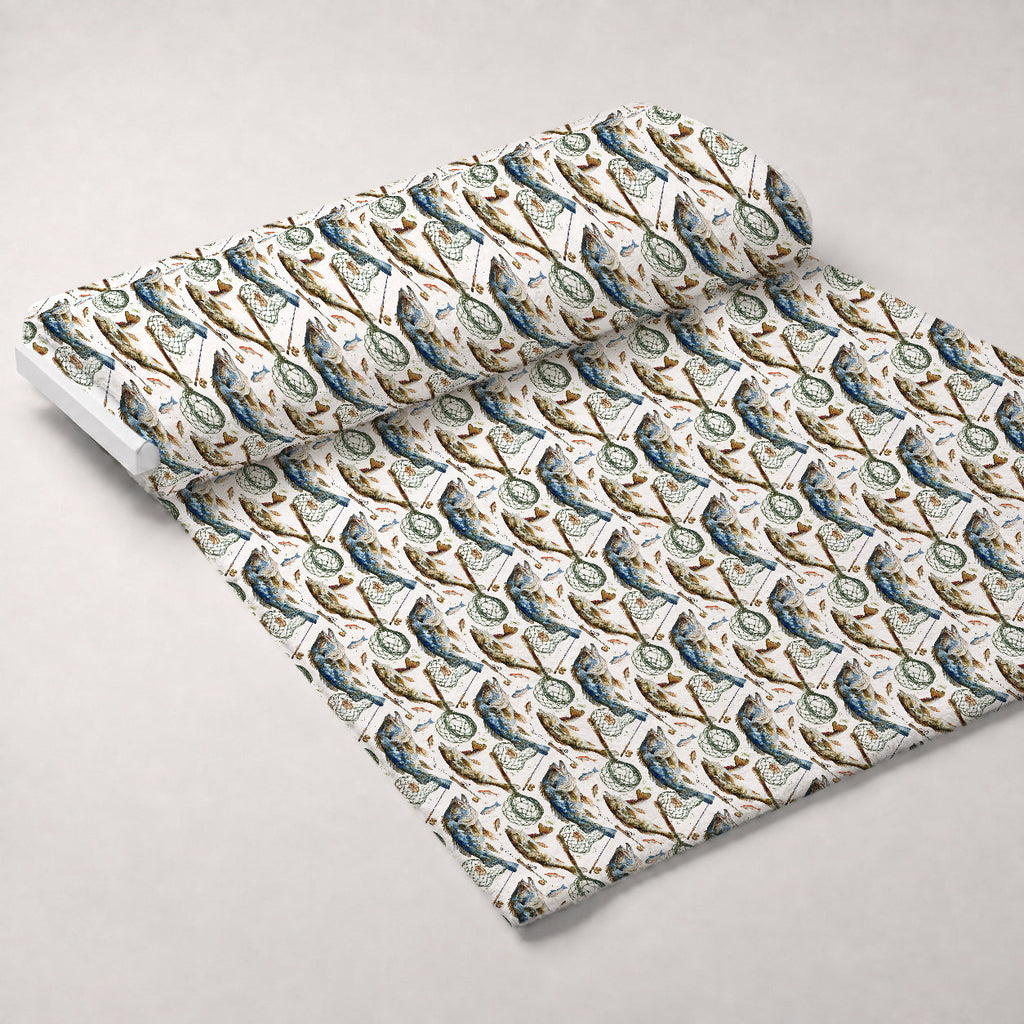 Tackle Box Pattern 4 Fleece Fabric — fleece fabric unrolled bolt preview (mv-fleece-v1:bolt)