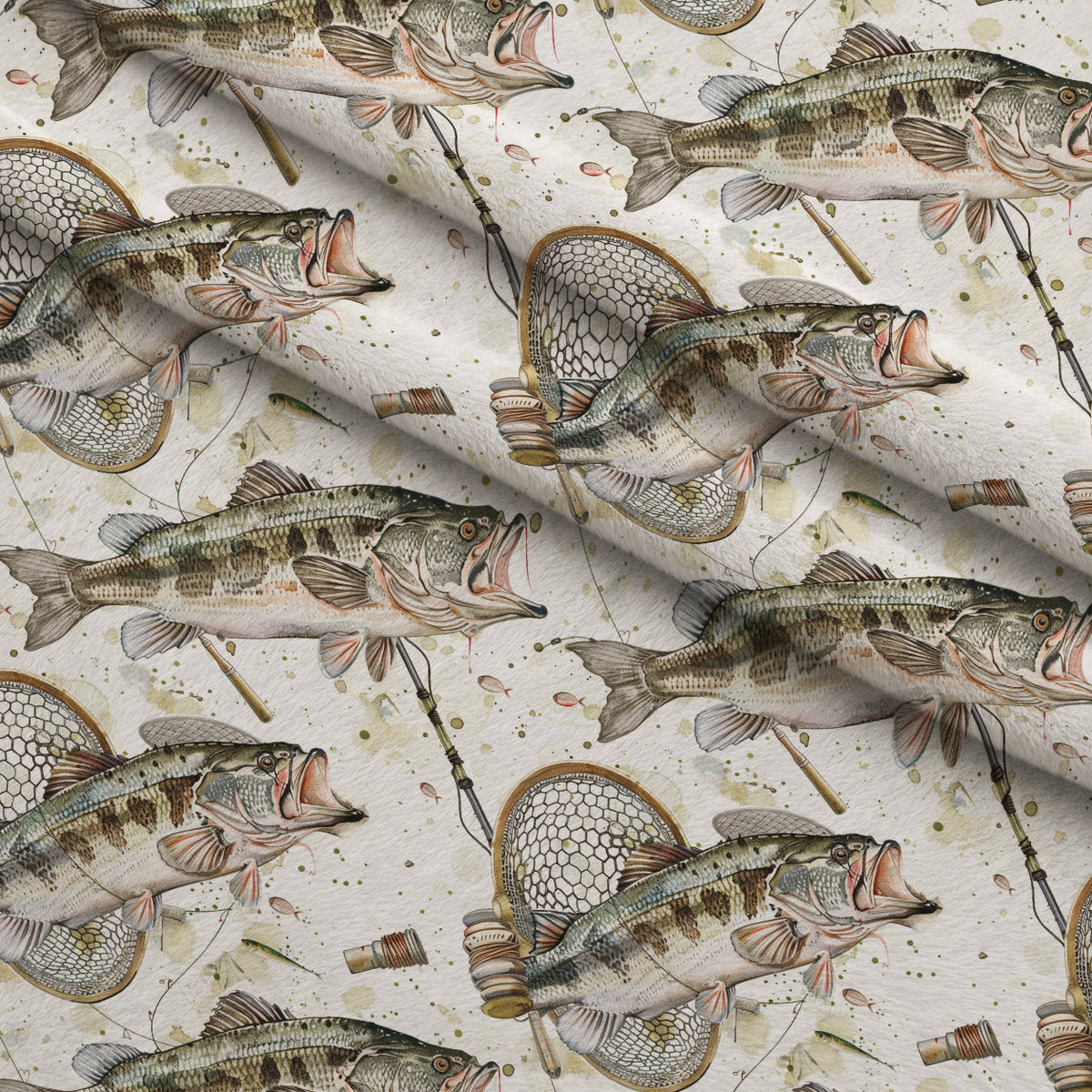 Tackle Box Pattern 5 Fleece Fabric — fleece fabric folded close-up preview (mv-fleece-v1:lying)