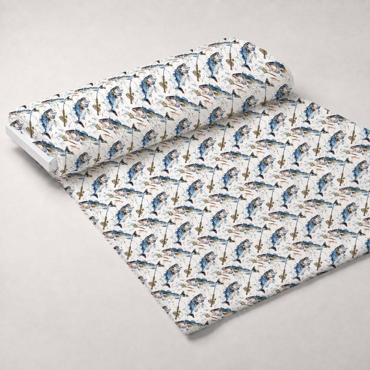 Tackle Box Pattern 6 Fleece Fabric — fleece fabric unrolled bolt preview (mv-fleece-v1:bolt)