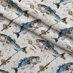 Tackle Box Pattern 6 Fleece Fabric — fleece fabric folded close-up preview (mv-fleece-v1:lying)