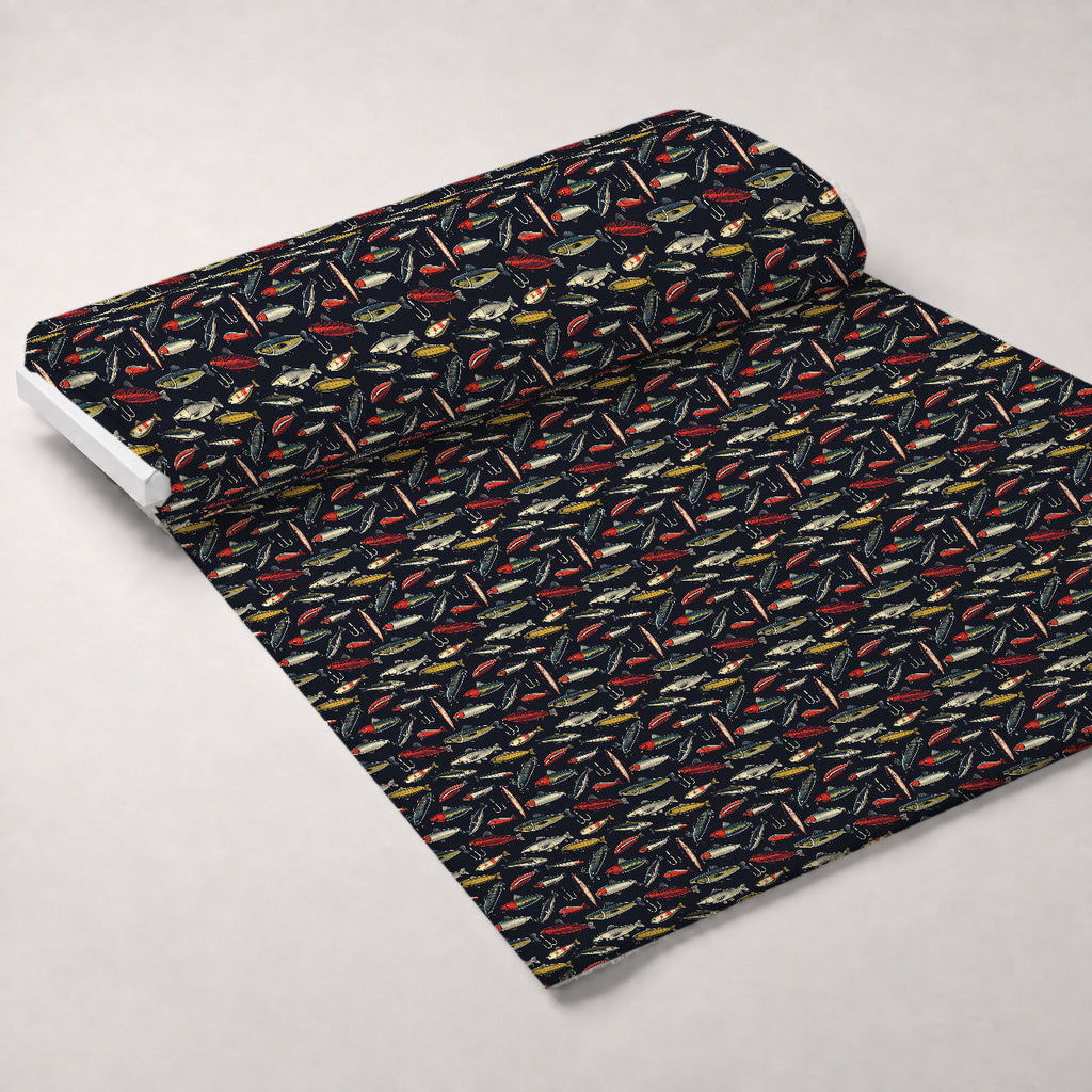 Tackle Box Pattern 7 Fleece Fabric — fleece fabric unrolled bolt preview (mv-fleece-v1:bolt)