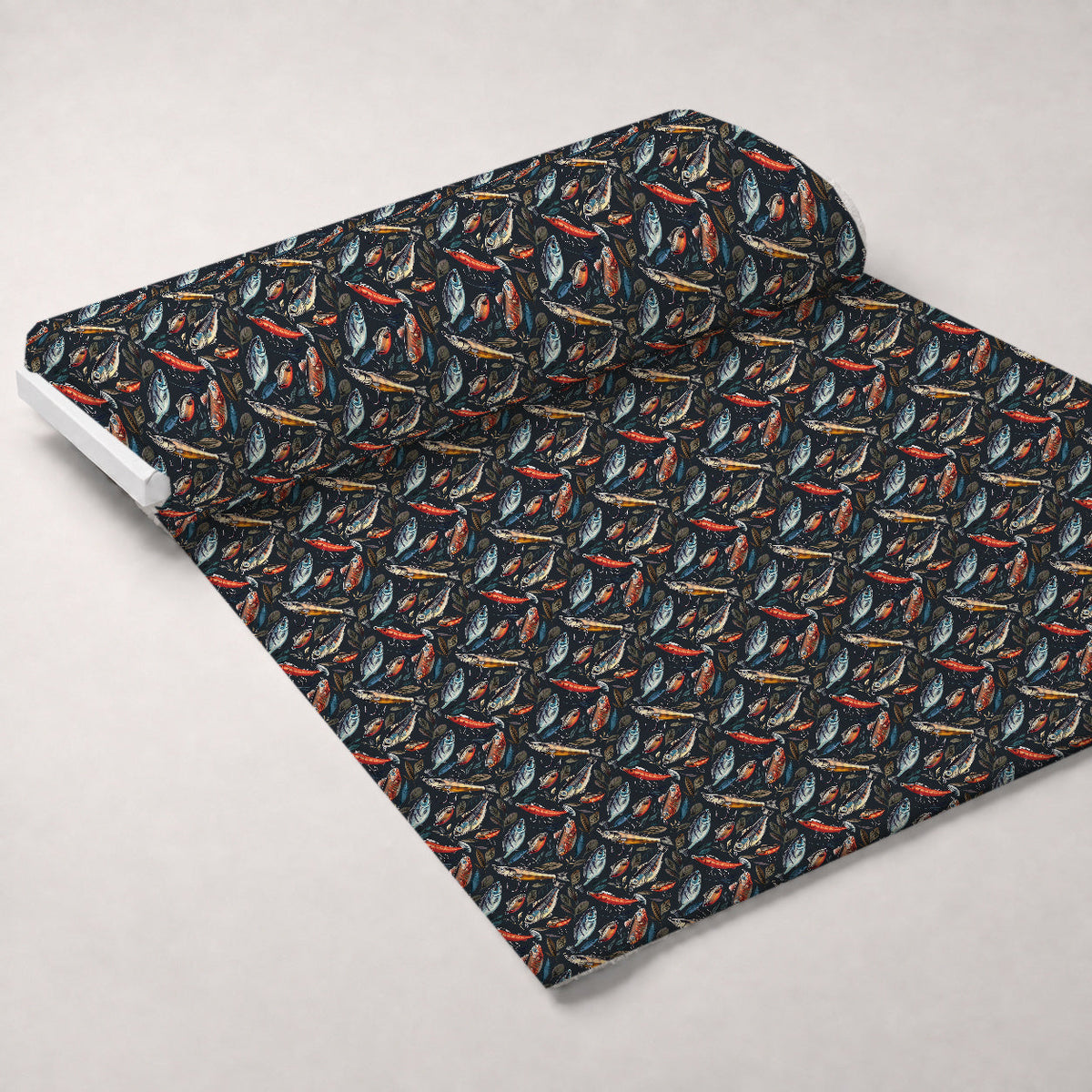 Tackle Box Pattern 8 Fleece Fabric — fleece fabric unrolled bolt preview (mv-fleece-v1:bolt)