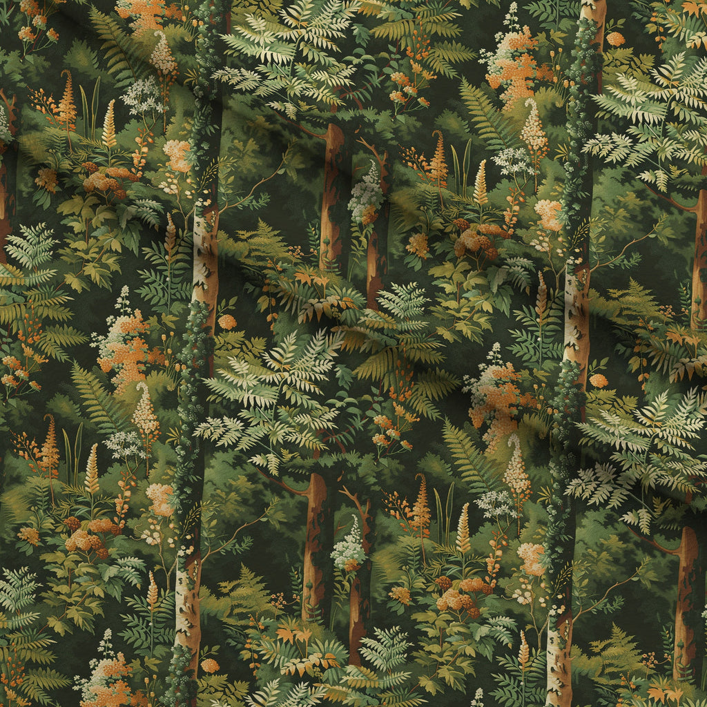 Tapestry Grove Pattern 1 Fleece Fabric — fleece fabric folded close-up preview (mv-fleece-v1:lying)