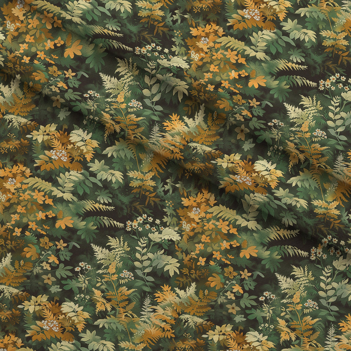 Tapestry Grove Pattern 3 Fleece Fabric — fleece fabric folded close-up preview (mv-fleece-v1:lying)