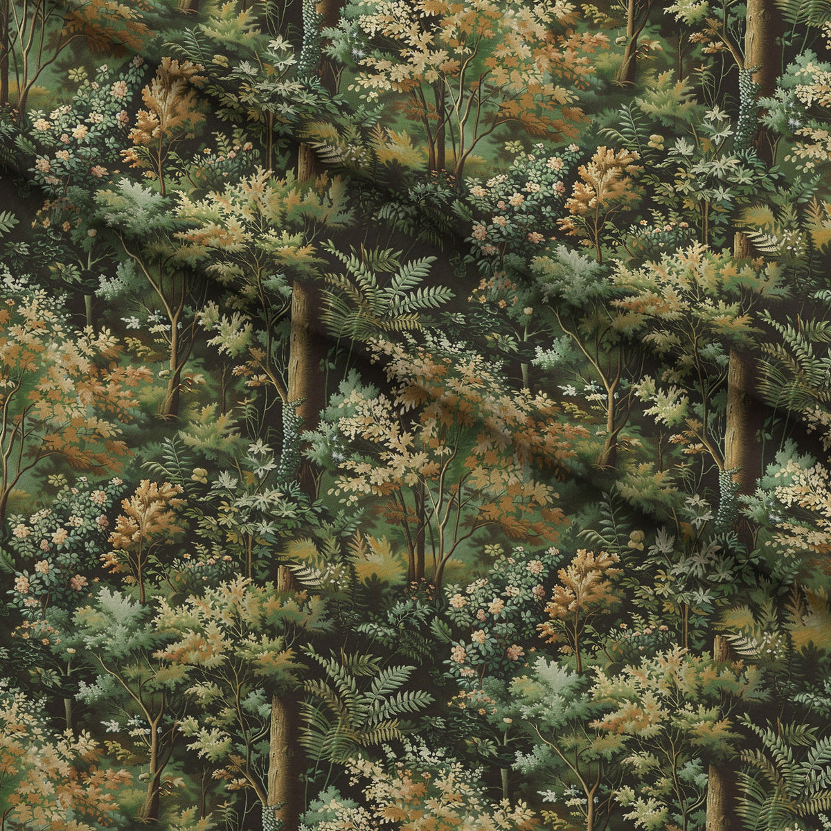 Tapestry Grove Pattern 5 Fleece Fabric — fleece fabric folded close-up preview (mv-fleece-v1:lying)