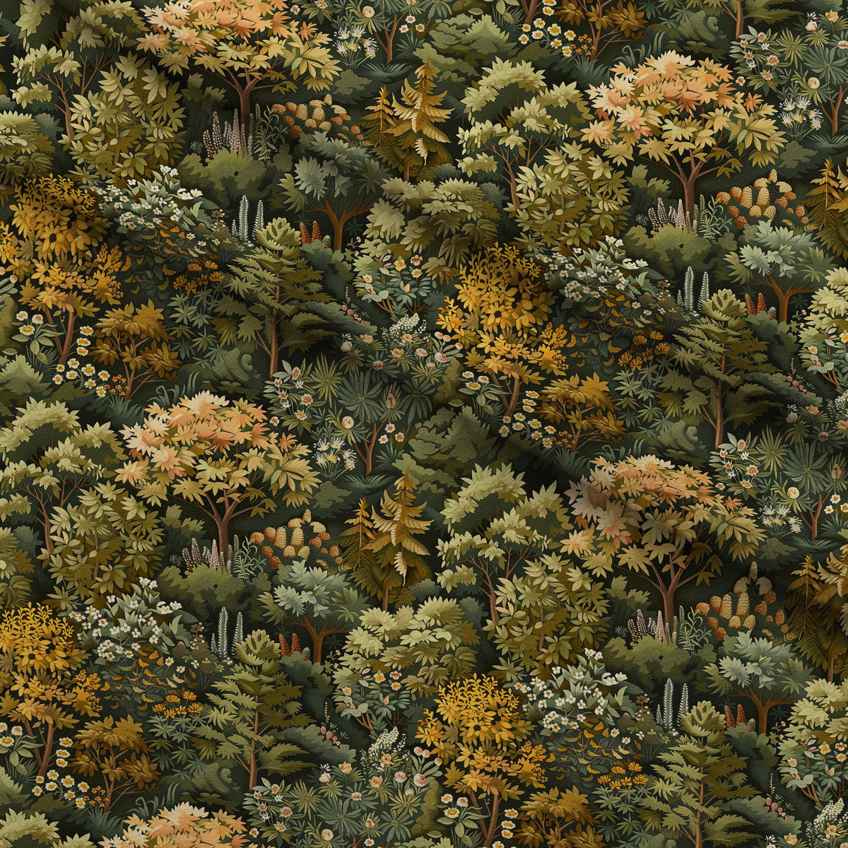 Tapestry Grove Pattern 7 Fleece Fabric — fleece fabric folded close-up preview (mv-fleece-v1:lying)