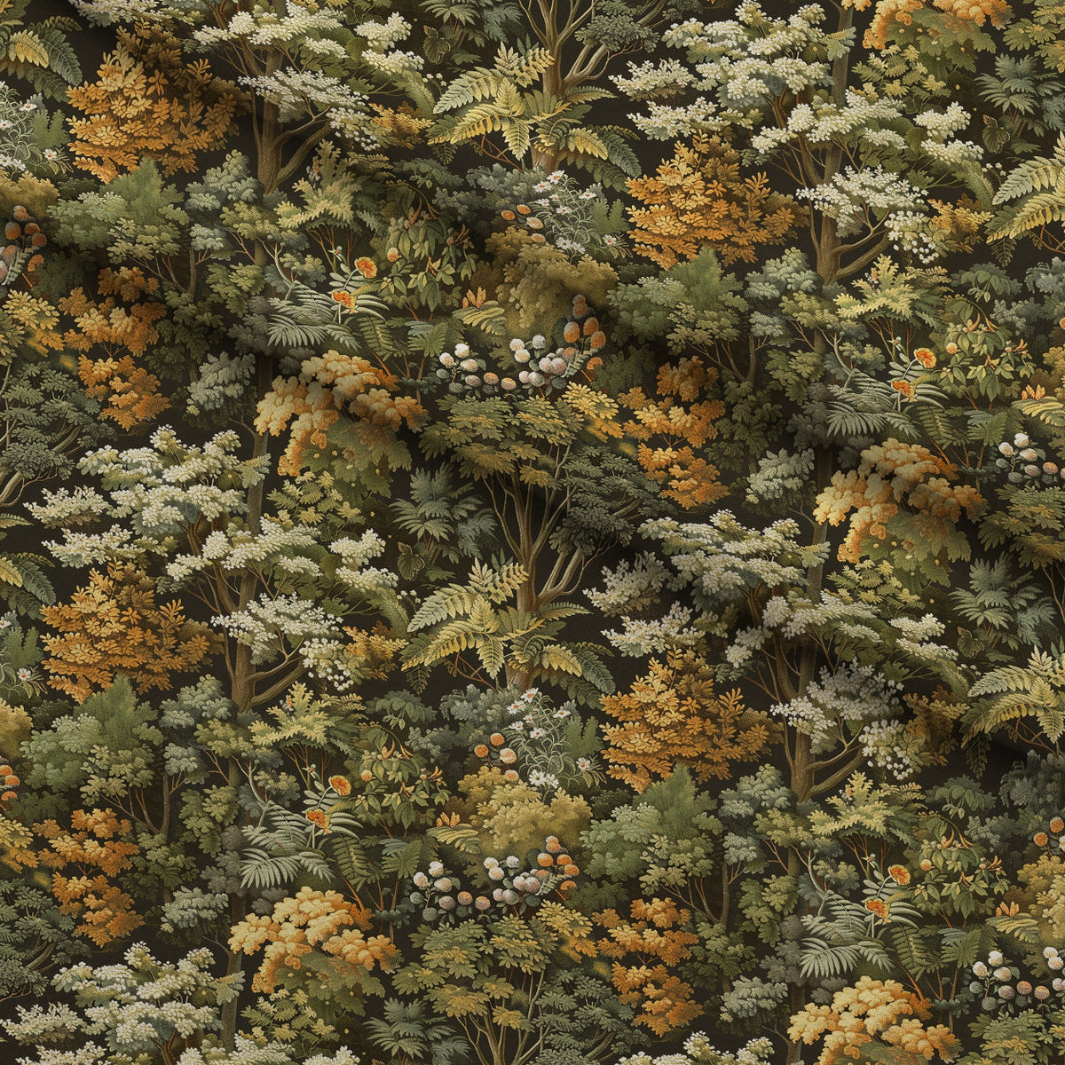 Tapestry Grove Pattern 8 Fleece Fabric — fleece fabric folded close-up preview (mv-fleece-v1:lying)