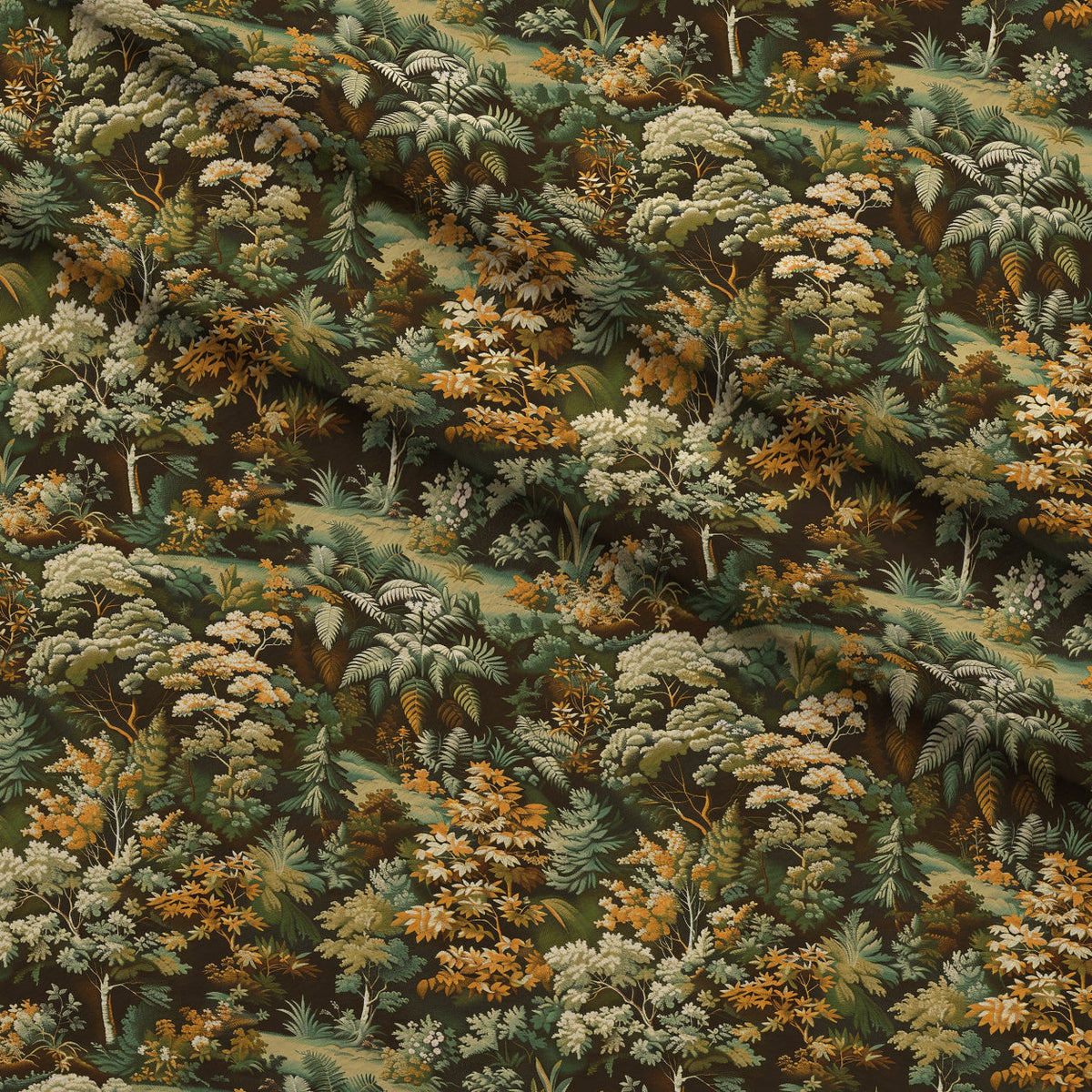 Tapestry Grove Pattern 9 Fleece Fabric — fleece fabric folded close-up preview (mv-fleece-v1:lying)