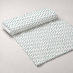 Teal Daisies Outline Fleece Fabric — fleece fabric unrolled bolt preview (mv-fleece-v1:bolt)