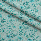 Teal Reverie Pattern 12 Fleece Fabric — fleece fabric folded close-up preview (mv-fleece-v1:lying)