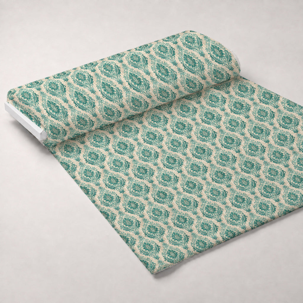 Teal Reverie Pattern 15 Fleece Fabric — fleece fabric unrolled bolt preview (mv-fleece-v1:bolt)