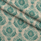 Teal Reverie Pattern 15 Fleece Fabric — fleece fabric folded close-up preview (mv-fleece-v1:lying)