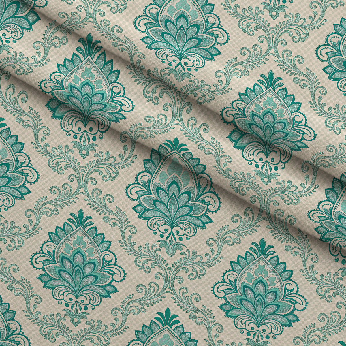 Teal Reverie Pattern 17 Fleece Fabric — fleece fabric folded close-up preview (mv-fleece-v1:lying)