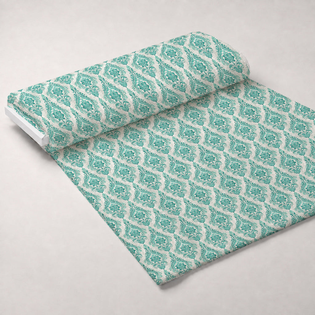 Teal Reverie Pattern 2 Fleece Fabric — fleece fabric unrolled bolt preview (mv-fleece-v1:bolt)