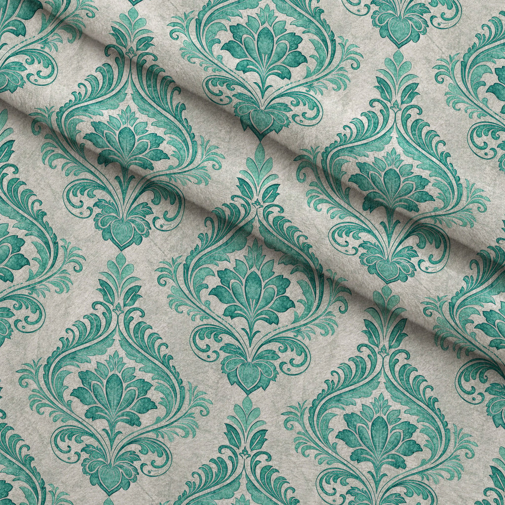 Teal Reverie Pattern 2 Fleece Fabric — fleece fabric folded close-up preview (mv-fleece-v1:lying)