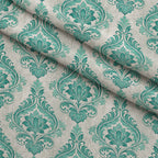 Teal Reverie Pattern 2 Fleece Fabric — fleece fabric folded close-up preview (mv-fleece-v1:lying)