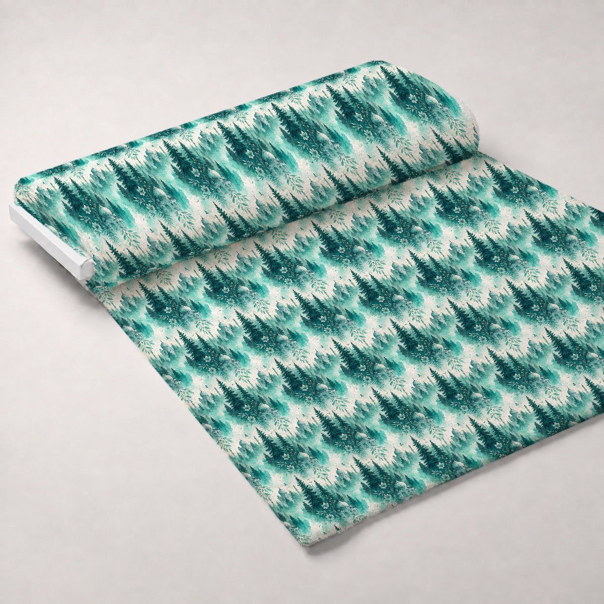 Teal Reverie Pattern 21 Fleece Fabric — fleece fabric unrolled bolt preview (mv-fleece-v1:bolt)