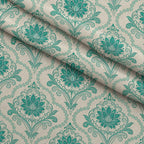 Teal Reverie Pattern 4 Fleece Fabric — fleece fabric folded close-up preview (mv-fleece-v1:lying)
