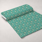 Teal Reverie Pattern 5 Fleece Fabric — fleece fabric unrolled bolt preview (mv-fleece-v1:bolt)