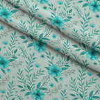 Teal Reverie Pattern 6 Fleece Fabric — fleece fabric folded close-up preview (mv-fleece-v1:lying)