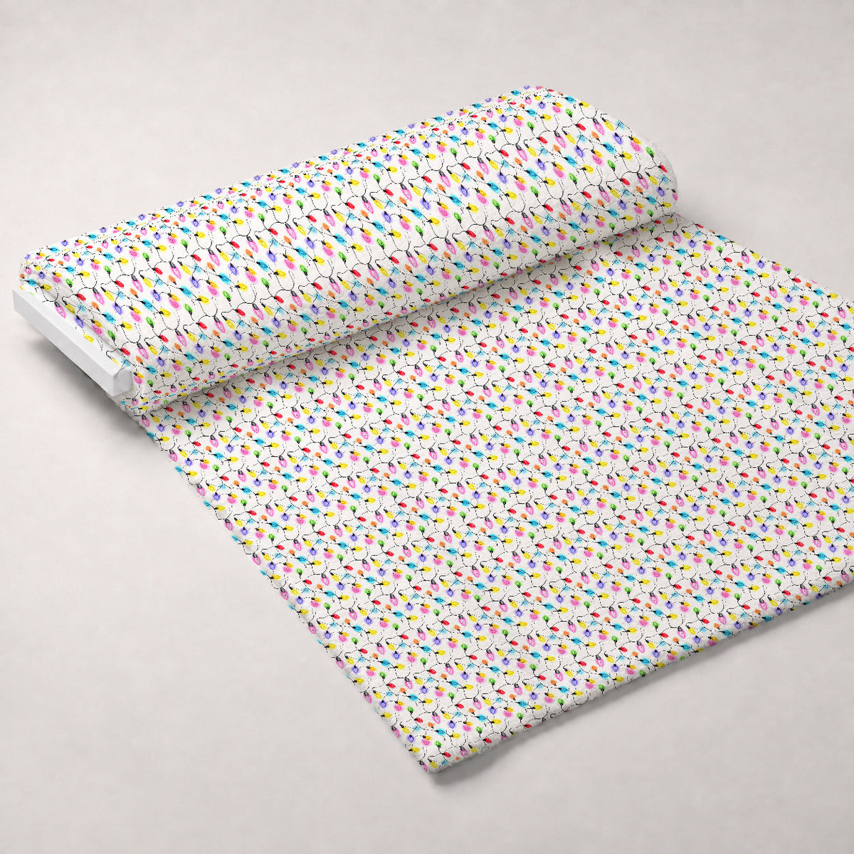 Technicolor Twinkle Pattern 21 Fleece Fabric — fleece fabric unrolled bolt preview (mv-fleece-v1:bolt)