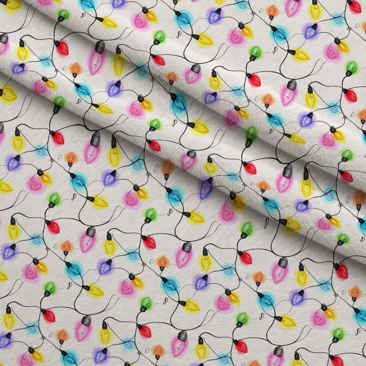 Technicolor Twinkle Pattern 21 Fleece Fabric — fleece fabric folded close-up preview (mv-fleece-v1:lying)