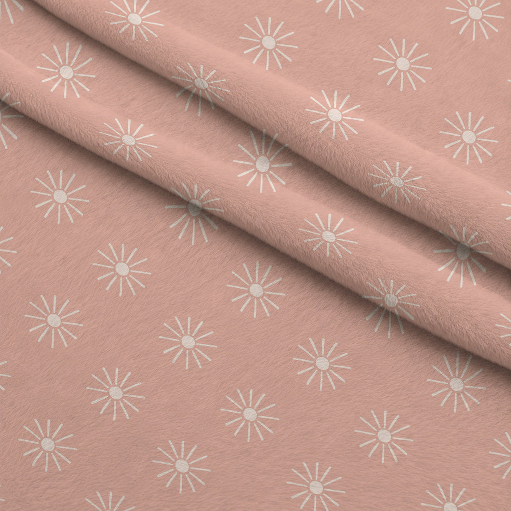 Terracotta Daydream Pattern 1 Fleece Fabric — fleece fabric folded close-up preview (mv-fleece-v1:lying)