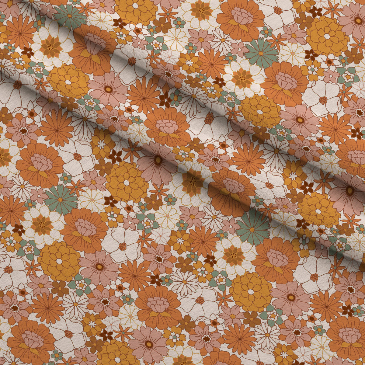 Terracotta Daydream Pattern 11 Fleece Fabric — fleece fabric folded close-up preview (mv-fleece-v1:lying)