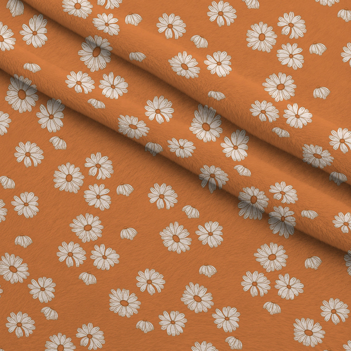 Terracotta Daydream Pattern 12 Fleece Fabric — fleece fabric folded close-up preview (mv-fleece-v1:lying)