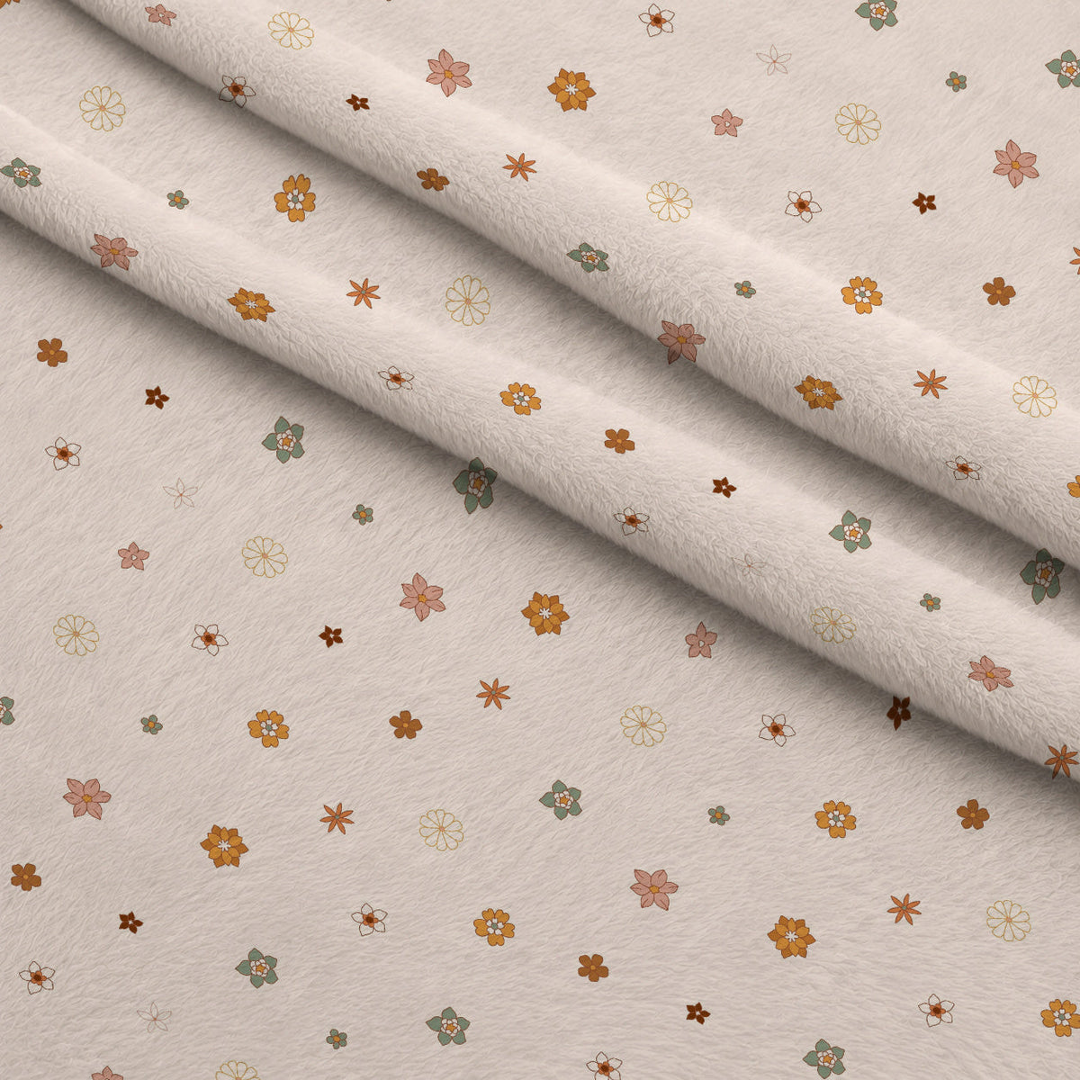 Terracotta Daydream Pattern 14 Fleece Fabric — fleece fabric folded close-up preview (mv-fleece-v1:lying)