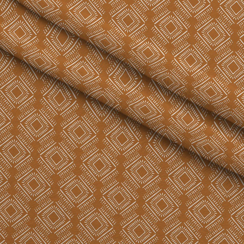 Terracotta Daydream Pattern 16 Fleece Fabric — fleece fabric folded close-up preview (mv-fleece-v1:lying)