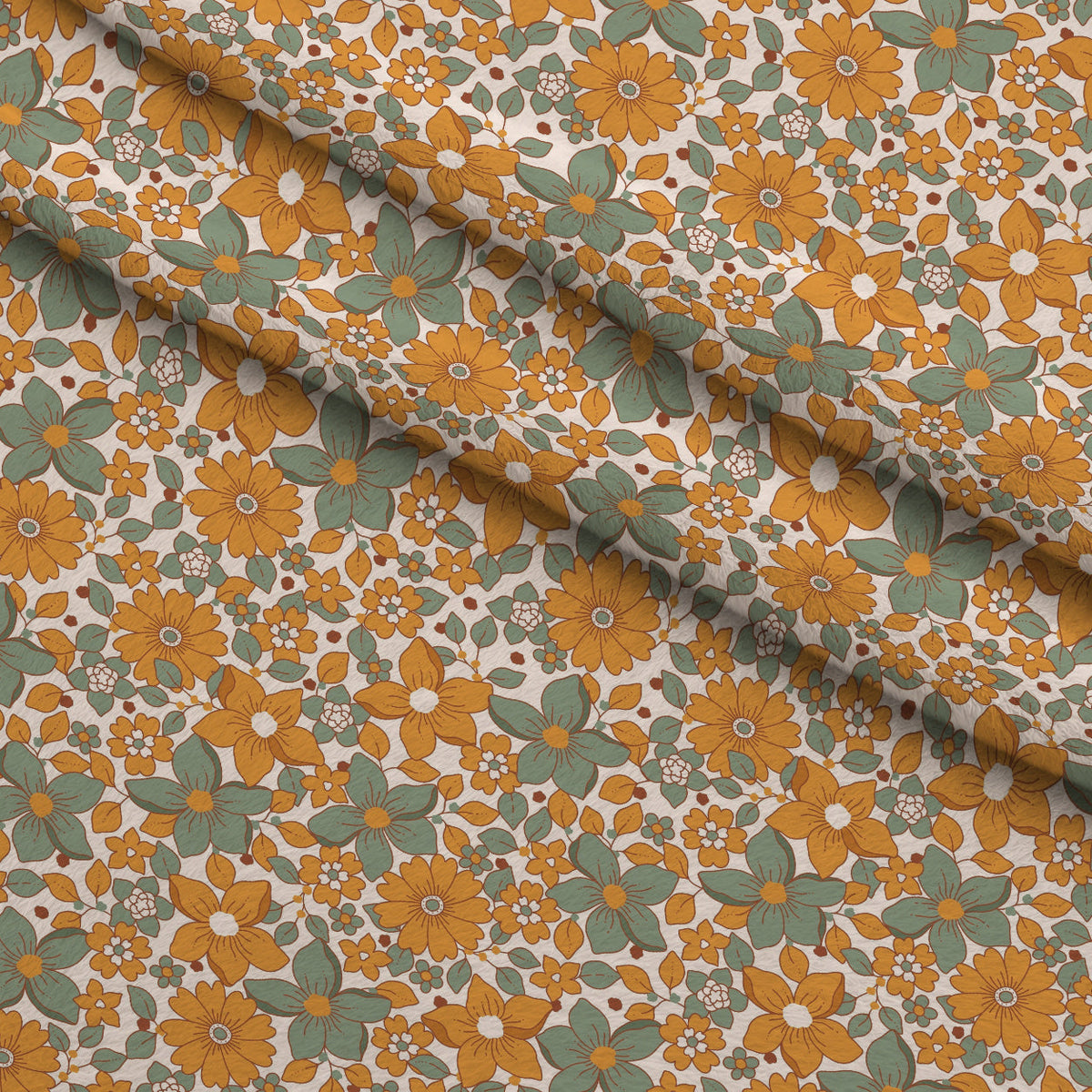 Terracotta Daydream Pattern 2 Fleece Fabric — fleece fabric folded close-up preview (mv-fleece-v1:lying)