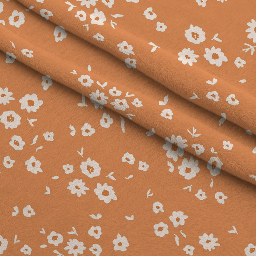 Terracotta Daydream Pattern 3 Fleece Fabric — fleece fabric folded close-up preview (mv-fleece-v1:lying)