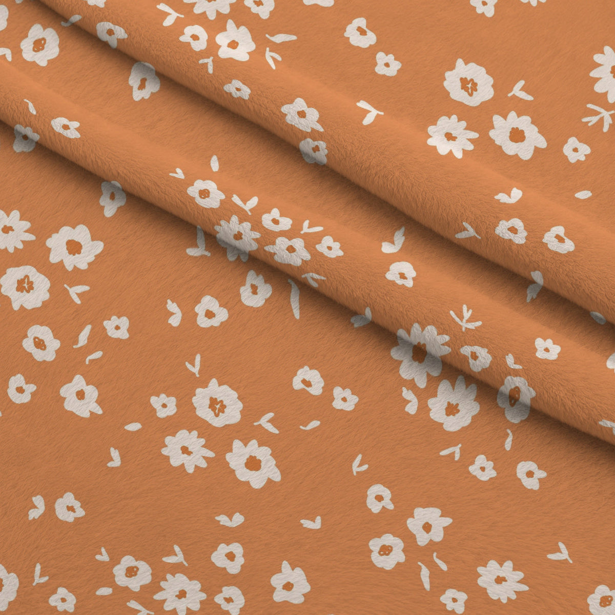 Terracotta Daydream Pattern 3 Fleece Fabric — fleece fabric folded close-up preview (mv-fleece-v1:lying)