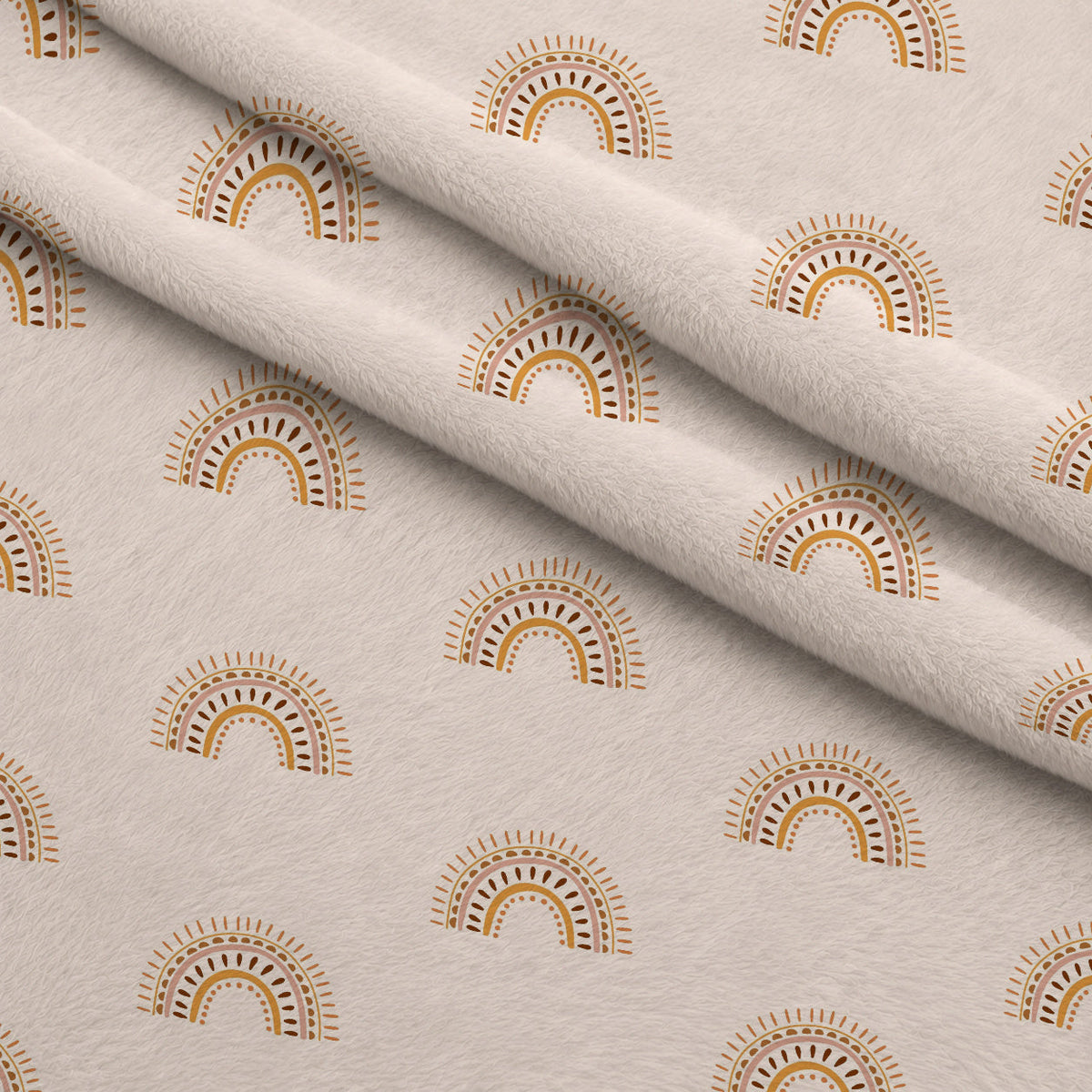 Terracotta Daydream Pattern 6 Fleece Fabric — fleece fabric folded close-up preview (mv-fleece-v1:lying)