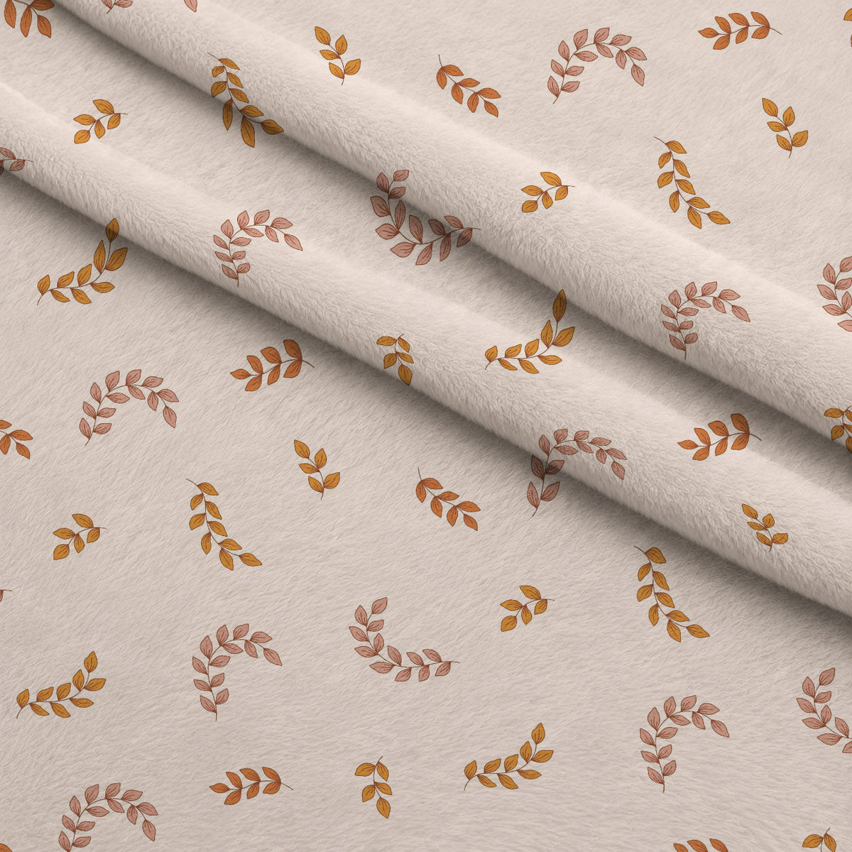 Terracotta Daydream Pattern 9 Fleece Fabric — fleece fabric folded close-up preview (mv-fleece-v1:lying)
