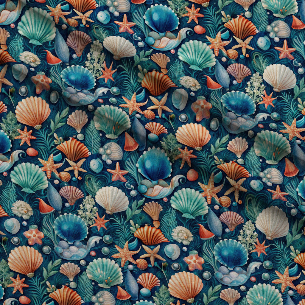 Tidal Treasures Pattern 12 Fleece Fabric — fleece fabric folded close-up preview (mv-fleece-v1:lying)